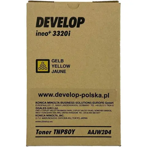 Toner Develop TNP80Y / AAJW2D4 Yellow do dukarek (Oryginalny) [9k]